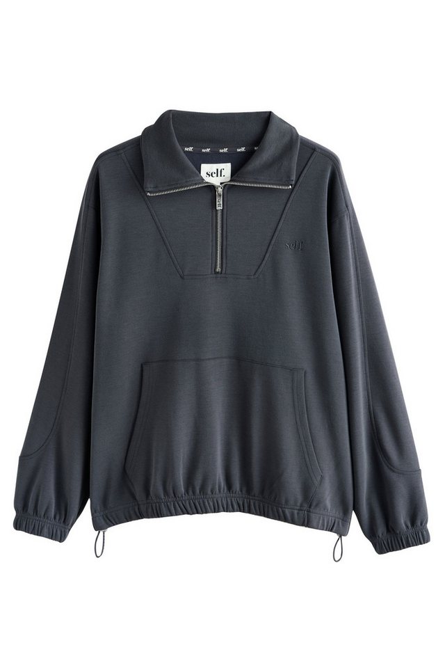 self Sweater Self. Modal-Sweatshirt mit 1/2-Reißverschluss (1-tlg) von self