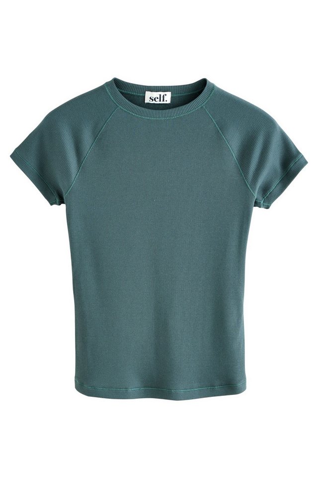 self T-Shirt Self. Enges, geripptes T-Shirt (1-tlg) von self