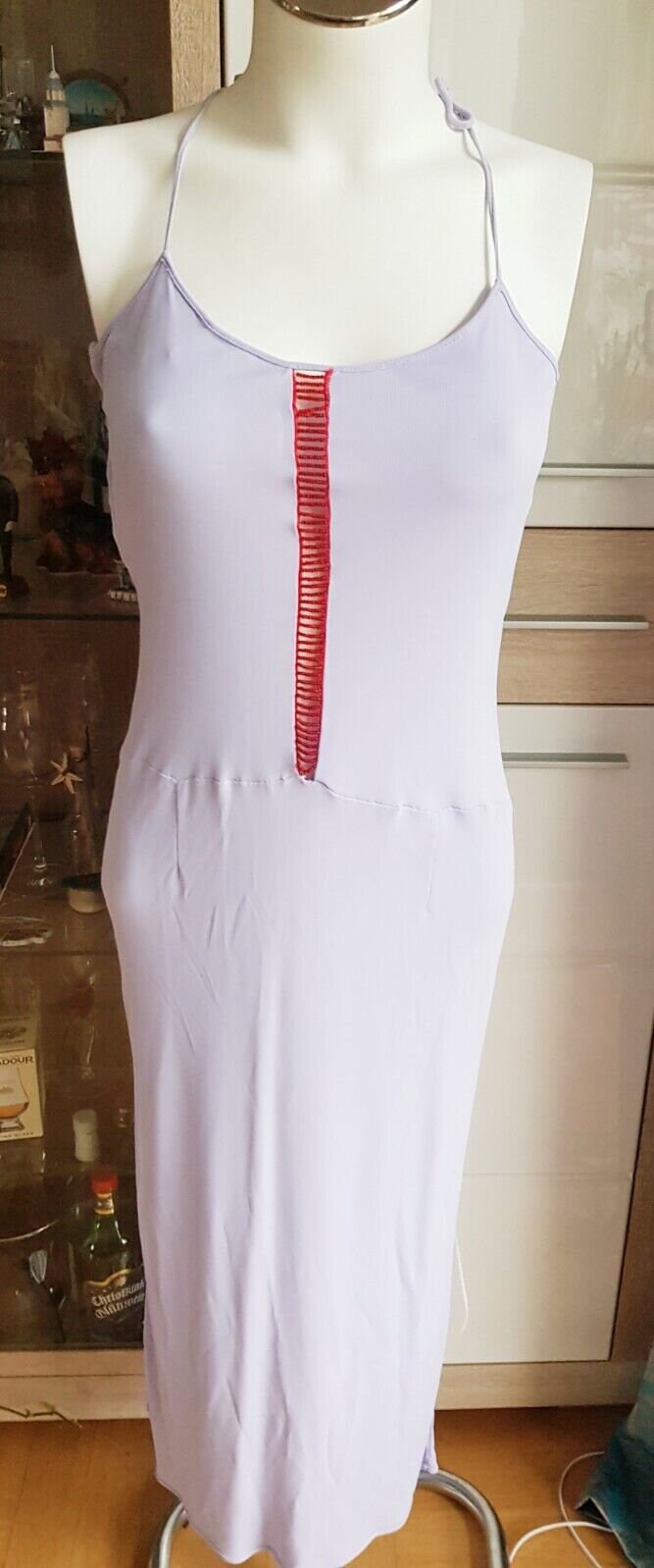 Versace Jeans Couture Kleid Dress Neu Mit Etikett Maxi Flieder Abendkleid Cocktailkleid Gr 32 von sellAnydesign