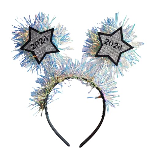 2024 Neujahr Erwachsene Teens Stirnband Stern Haar Hoop Neujahr Haarband Weihnachten Party Cosplay Requisiten Haar Zubehör von seluluory