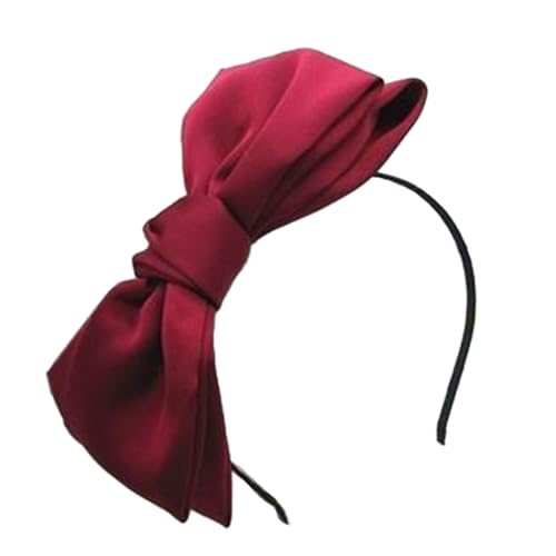 Elegante Satins Bowknot Stirnband Halbe Hut Stirnband Party Kopfschmuck Frauen Abend Party Headwear Haar Zubehör von seluluory