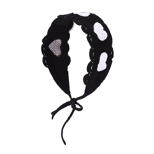 Floral Haar Schal Stirnbänder für Frauen Herz Häkeln Haarband Elastische Haar Schal Gestrickt Kopftuch Haar Zubehör von seluluory