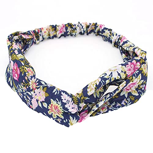 Floral Stirnbänder Frauen Elastische Headwraps Geknotet Stirnband Drucken Breite Stirnband Blume Headwraps Haar Zubehör von seluluory