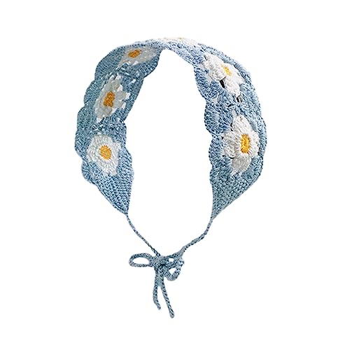 Floral Stirnbänder für Frauen Bunte Blume Haarband Häkeln Elastische Haar Schal Gestrickt Headwrap Haar Zubehör von seluluory