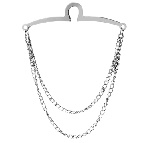 Herren Vintage-Krawattenklammer Hemdkette Schnalle Metall Krawattenkette Schmuck Business Bankett Hochzeit formelle Krawatte Zubehör von seluluory