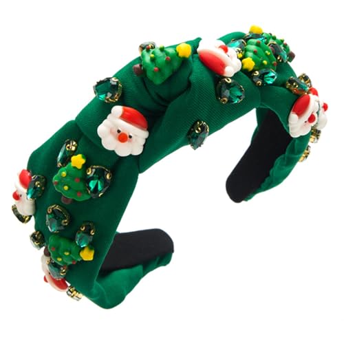 Knoten breite Krempe Stirnbänder für Frau Weihnachten Haarband mit Mini Santa/Baum Glitzer Weihnachten Stirnband für Mädchen von seluluory