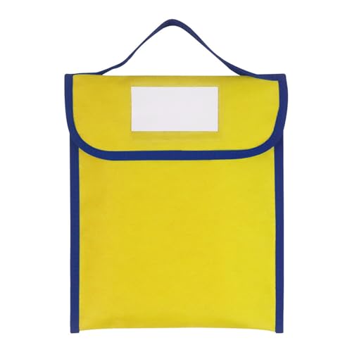 Tragbare Dokumententasche mit transparentem Etikettenfenster, leichte Schulbuchtasche für Schüler von seluluory