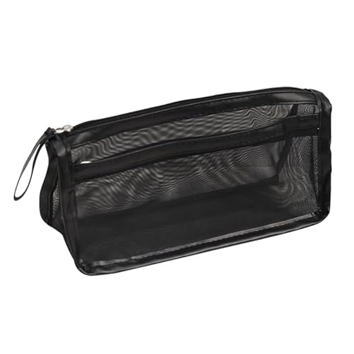 seluluory Robuster Mesh Bleistiftstift Für Etui Waschbar Kosmetiktasche Organizer Große Kapazität Tragbar Für Studenten Schulanfang G Stationäre Tasche Organizer Federmäppchen Beutel von seluluory