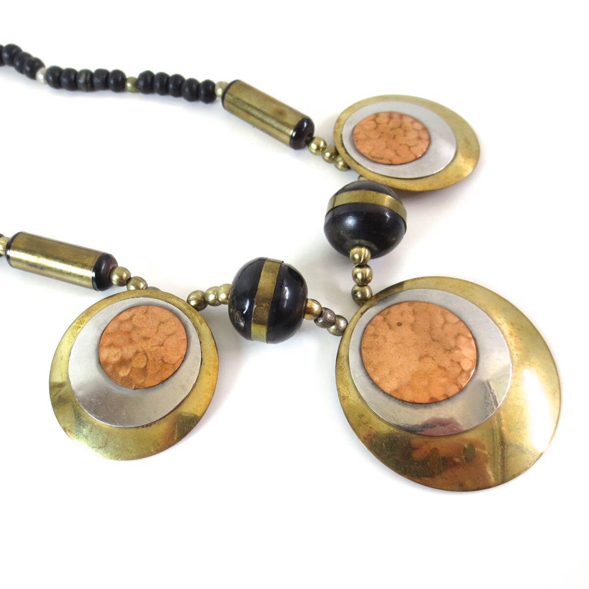 Vintage Boho Kupferscheibe Halskette von selvagesalvagedenver