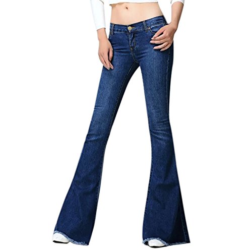 semen Damen Jeans Schlag Weite Jeanshose Bootcut Flared Jeans Schlank Casual Stretch Denim Hosen von semen