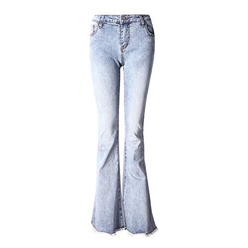 semen Damen Jeans Schlag Weite Jeanshose Bootcut Flared Jeans Schlank Casual Stretch Denim Hosen von semen