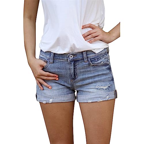 semen Damen Jeansshorts mid Waist Kurze Hose Bermuda Casual Ripped Denim Shorts Stretch Hotpants mit Taschen Basic Jeans Shorts Hellblau 36 semen Damen Jeansshorts mid Waist Kurze Hose Bermuda Casual Ripped Denim Shorts Stretch Hotpants mit Taschen Basic Jeans Shorts Hellblau 36 von semen