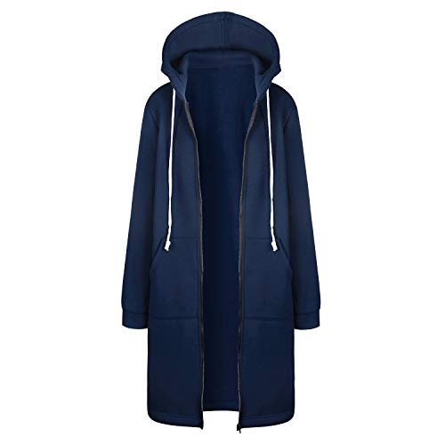 semen Damen Outwear Mit Kapuze lang Parka Winterjacke Zip Mantel Jacke Trenchcoat Mit Kapuze Funktionsjacke Leicht Jacke Winddicht Übergangsjacke Outwear von semen