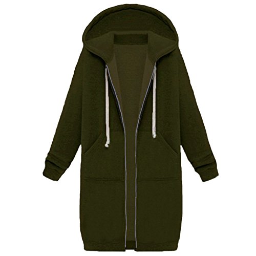 semen Damen Outwear Mit Kapuze lang Parka Winterjacke Zip Mantel Jacke Trenchcoat Mit Kapuze Funktionsjacke Leicht Jacke Winddicht Übergangsjacke Outwear von semen