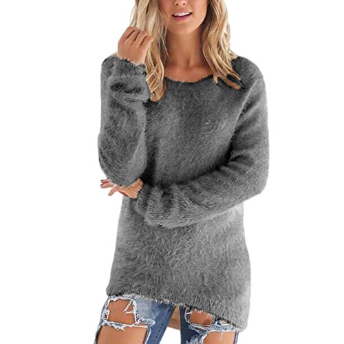 semen Damen Pullover Kuschelig Strick Langarm Pulli Fell Langarmshirt Sweater Weich Süß Lässig Warm in vieler Farbe von semen