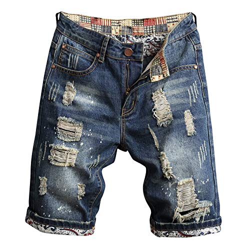 semen Jeans Shorts Herren Kurze Jeanshose Destroyed Denim Shorts Bermuda Kurze Herren Jeans Modell 779 W36 (Richten nach Tabelle) von semen