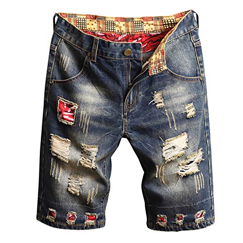 semen Jeans Shorts Herren Kurze Jeanshose Destroyed Denim Shorts Bermuda Kurze Herren Jeans Modell 782 W34 (Richten nach Tabelle) von semen