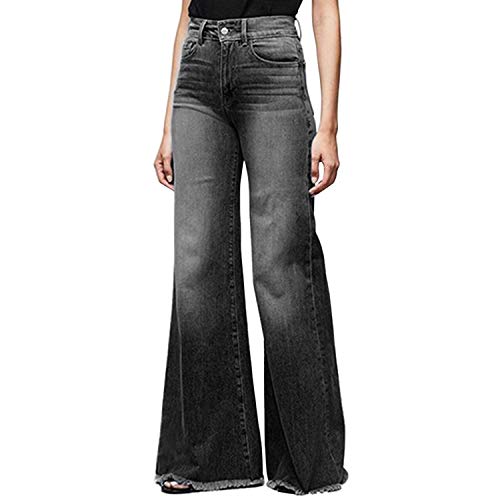 semen Jeanshosen für Damen Retro High Waist Bootcut Jeans Lange Hose Übergröße Weite Schlaghosen Denim Hose XXL von semen