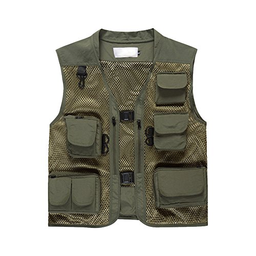 semen Outdoor Weste Safari praktischen Reißverschluss Multi-Tasche Netz Breathable Camping Jagd Fischen Fotografie von semen