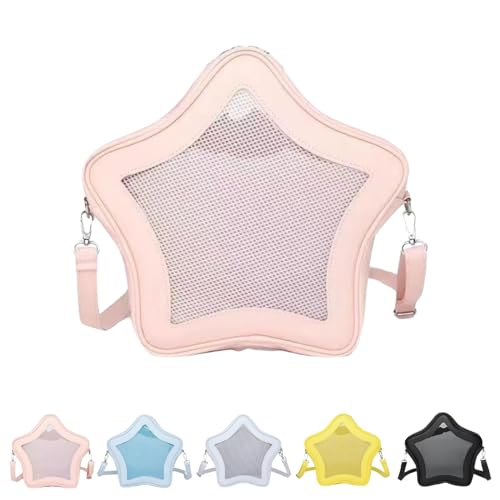 semmoi Ita Bag Kawaii Sternförmiger Rucksack - Große Kapazität Wasserdicht Leicht Crossbody Tasche, Pink von semmoi