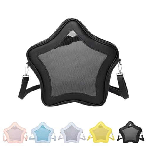 semmoi Ita Bag Kawaii Sternförmiger Rucksack - Große Kapazität Wasserdicht Leicht Crossbody Tasche, Schwarz semmoi Ita Bag Kawaii Sternförmiger Rucksack - Große Kapazität Wasserdicht Leicht Crossbody Tasche, Schwarz von semmoi