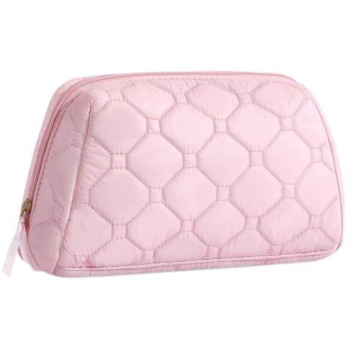 Senbowe senbowe Make-up-Tasche, Reise-Kosmetiktasche, Puffy gepolsterte Make-up-Tasche für Damen, Make-up-Organizer, weit geöffnete Tasche, Geldbörse, Reiseutensilien, Toilettenartikel-Zubehör, Brushe Senbowe senbowe Make-up-Tasche, Reise-Kosmetiktasche, Puffy gepolsterte Make-up-Tasche für Damen, Make-up-Organizer, weit geöffnete Tasche, Geldbörse, Reiseutensilien, Toilettenartikel-Zubehör, Brushe von senbowe