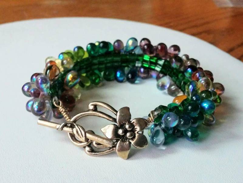Regenbogen Der Bläschen Glas-Armband-Brac017 Regenbogen Der Bläschen Glas-Armband-Brac017 von seniorfirefighter