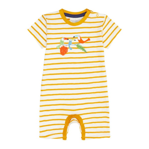 sense-organics Baby Strampler/Romper *Streifen gelb* Gots Bio | Sense Organics von sense-organics