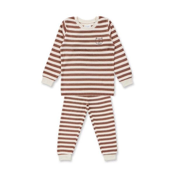 sense-organics Sense Organics Kinder Frottee Ringel Pyjama Bio Baumwolle von sense-organics