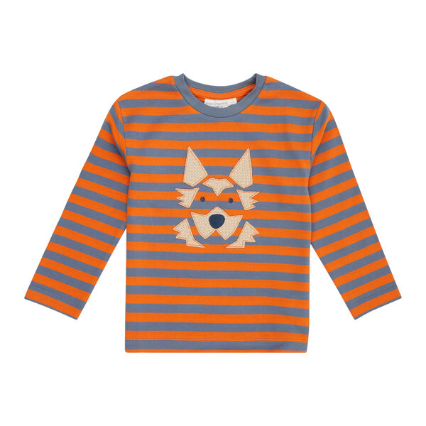 sense-organics Sense organics Longsleeve dog stripes orange von sense-organics