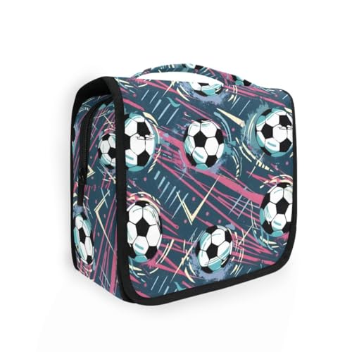 senya Kulturbeutel zum Aufhängen, für Reisen, Fußball-Set, Make-up-Tasche, Kosmetik-Organizer für Männer und Frauen, Fußball, Einheitsgröße senya Kulturbeutel zum Aufhängen, für Reisen, Fußball-Set, Make-up-Tasche, Kosmetik-Organizer für Männer und Frauen, Fußball, Einheitsgröße von senya