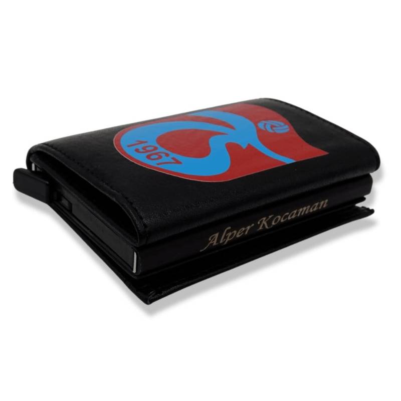 Trabzonspor Wallet Echt Leder Geldbörse Mit Kartenauswurf-Mechanismus von seshoponline