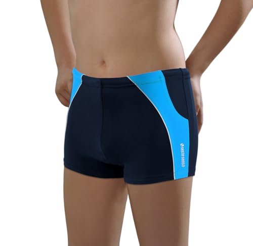 sesto senso Badehose Jungen Schwimmhose Enganliegende Bademode Swimming Shorts BD 636 XXL 14 Jahre 152-164 Dunkel Blau von sesto senso