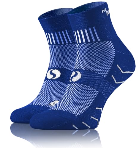 sesto senso 1 Paar Laufsocken Baumwolle Sportsocken Damen Herren Bunte Sport Socken 35-38 Blau von sesto senso