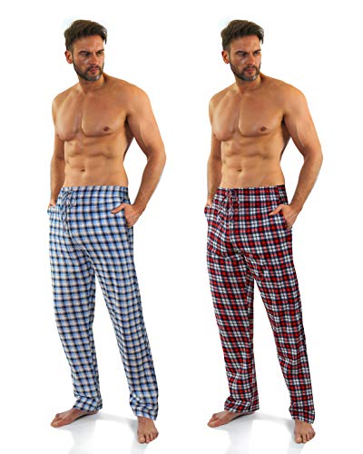 sesto senso 2 Paar Karierte Schlafhose für Herren Lange Beine Baumwolle Pyjamaunterteil Zweierpack XXL 11+12 Blau Dunkelblau sesto senso 2 Paar Karierte Schlafhose für Herren Lange Beine Baumwolle Pyjamaunterteil Zweierpack XXL 11+12 Blau Dunkelblau von sesto senso
