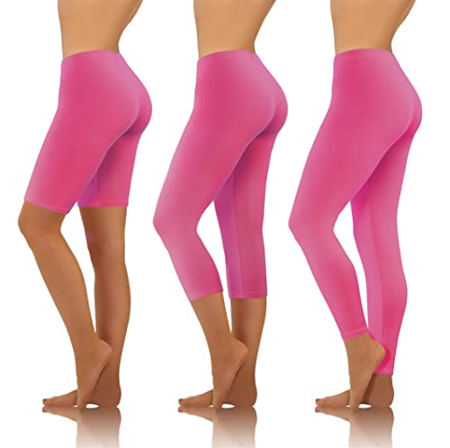 sesto senso 3 Paar Damen Sport Leggings Verschiedene Beinlängen Baumwolle Bunt Yoga Fitness Hose 1/2 Länge Kurz + 3/4 Länge + Langes Bein M Rosa sesto senso 3 Paar Damen Sport Leggings Verschiedene Beinlängen Baumwolle Bunt Yoga Fitness Hose 1/2 Länge Kurz + 3/4 Länge + Langes Bein M Rosa von sesto senso
