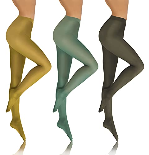 sesto senso 3 Paar Damen Strumpfhose Blickdicht 70 DEN Microfaser Senfgelb Hellgrün Khaki 2 XS-S SET6 sesto senso 3 Paar Damen Strumpfhose Blickdicht 70 DEN Microfaser Senfgelb Hellgrün Khaki 2 XS-S SET6 von sesto senso