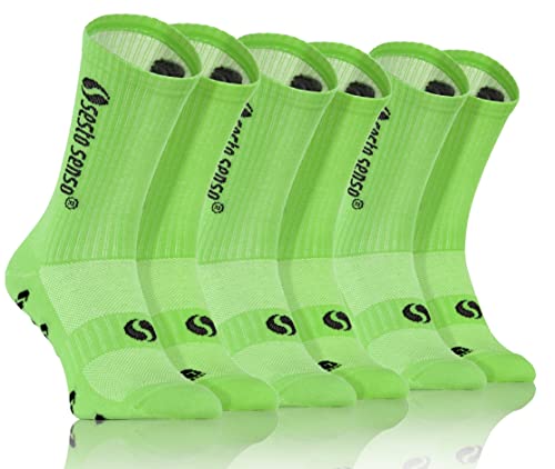 sesto senso 3 Paar Sportsocken Grün Herren Damen Bunte Wadensocken Baumwolle 43-46 Green von sesto senso