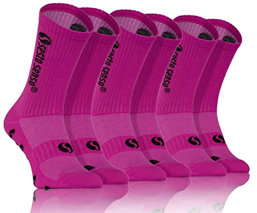 sesto senso 3 Paar Sportsocken Rosa Herren Damen Bunte Wadensocken Baumwolle 47-50 Pink von sesto senso