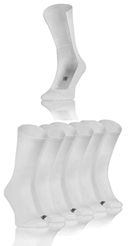 sesto senso 3 Paar Tennissocken Sportsocken Baumwolle Weiße Frottee Laufsocken 44-46 Weiß von sesto senso