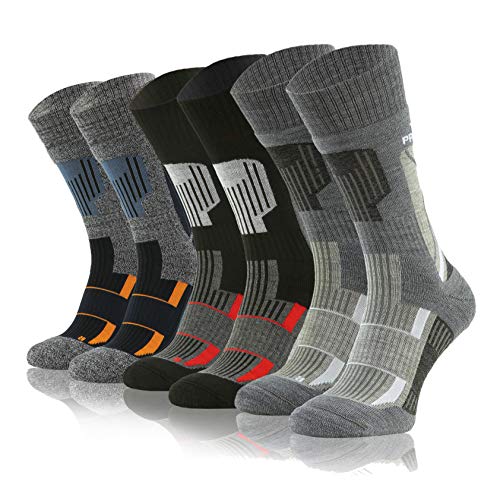 sesto senso 3 Paar Wandersocken Wolle Trekkingsocken Wintersocken mit Silber 36-38 TW 4-6 von sesto senso