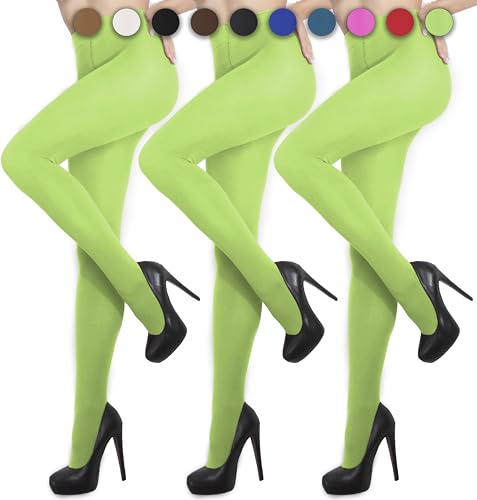 sesto senso 3 Pack Strumpfhosen Damen Blickdicht 50 Den Microfaser 3D Seladon Aquamarin 40-42 3 M Seledyn von sesto senso