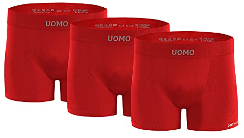 sesto senso 3er-Pack Enge Herren-Boxershorts Retro-Bunte Basic-Herrenunterwäsche Unterwäsche L/XL Rot sesto senso 3er-Pack Enge Herren-Boxershorts Retro-Bunte Basic-Herrenunterwäsche Unterwäsche L/XL Rot von sesto senso