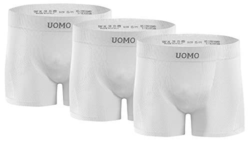 sesto senso 3er-Pack Enge Herren-Boxershorts Retro-Bunte Basic-Herrenunterwäsche Unterwäsche S/M Weiß sesto senso 3er-Pack Enge Herren-Boxershorts Retro-Bunte Basic-Herrenunterwäsche Unterwäsche S/M Weiß von sesto senso