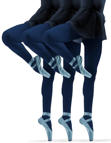 sesto senso 3er Pack Strumpfhose Mädchen 40 Den Kinderstrumpfhosen Blickdichte Mikrofaser Bunt Girl 128 134 Dark Blue Marine von sesto senso