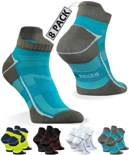 sesto senso 8 Paar Laufsocken Sport Socken Quarter Herren Damen 47-50 Mix von sesto senso