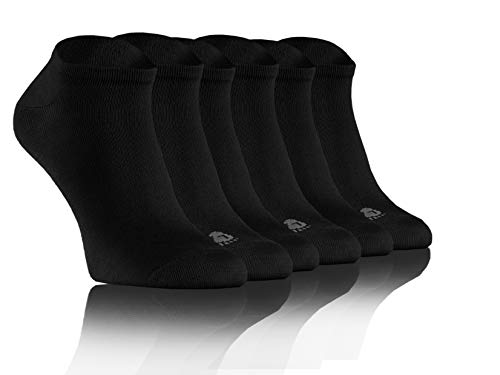 sesto senso Bambus Socken Knöchelsocken Sneaker Damen Herren 3 Pack Paar 44-46 Schwarz von sesto senso