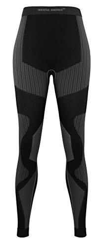 sesto senso Damen Funktionsunterwäsche Lange Unterhose Funktionsleggings Sportunterwäsche S Grau von sesto senso