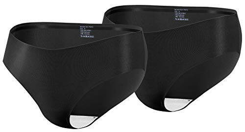 sesto senso Damen Slip Nahtlos Mikrofaser Unsichtbar Unterhosen Lasercut Infinity Edge 2 Pack XL Schwarz sesto senso Damen Slip Nahtlos Mikrofaser Unsichtbar Unterhosen Lasercut Infinity Edge 2 Pack XL Schwarz von sesto senso