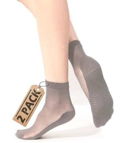 sesto senso Damen Söckchen 20 Den 2er Paar Einheitsgröße Seidenfein Transparent Halb Matt Grau 2x1pack sesto senso Damen Söckchen 20 Den 2er Paar Einheitsgröße Seidenfein Transparent Halb Matt Grau 2x1pack von sesto senso